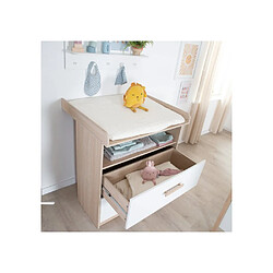 Roba Cabane 3 pièces Ensemble chambre bébé lit 60x120 cm commode armoire chêne/blanc pas cher