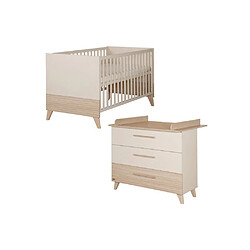 Roba Sidney AAANZ38562 Lit évolutif 70x140 cm + Commode à langer Chêne/Beige