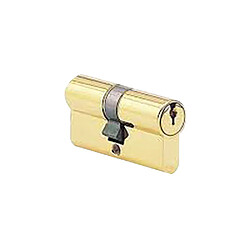 Cisa BC1534 Cylindre euro à bouton 30x30 mm laiton poli 5 goupilles