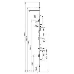 6-33174-01-0-1 Serrure à larder multipoints FERCOMATIC 40/70 MR/R têtière 16mm