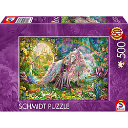 Schmidt Spiele 59718 Puzzle 500 pièces rectangulaire Fantasy Traumreise mit Einhorn