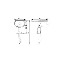 Galix G2603 Spot solaire extérieur double éclairage 300 lm noir pas cher