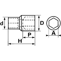 Sam Outillage RA-7 Douille courte 6 points 1/4'' 7mm Chrome 25mm