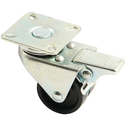 AVL 590056A Roulette à platine pivotante double 50 mm avec frein zingué