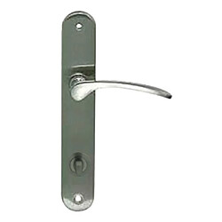 Cadap SARA U179CY08/19V Poignée sur plaque 7 mm nickelé mat zamak