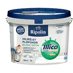 Ripolin Illico Peinture mur et plafond 10 L blanc mat