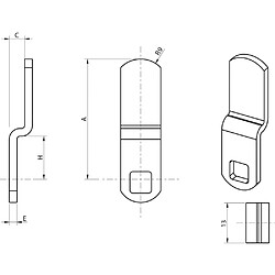 Ronis 1201A 65442 Languette de verrouillage camme métal satiné