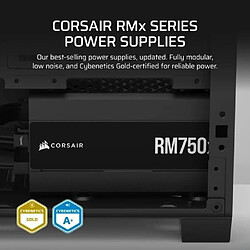 Corsair RM750x RMx Shift Series CP-9020298-EU Alimentation ATX 3.1 750W modulaire Cybenetics Gold