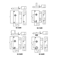 Jpm 456000-01-11 Serrure monopoint en applique extra-plate droite 7 mm