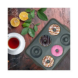 Moule à 6 donuts - ZENKER - 36 x 26 cm - Silicone renforcé de fibres de verre - Noir