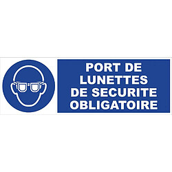 Novap Panneau d'obligation 450x150 mm 4030609 - Port de lunettes de sécurité