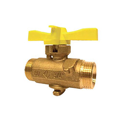 Banides & Debeaurain 29014025 Robinet d'arrêt gaz 1-1/4" quart de tour jaune
