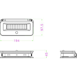 Galix G2610 Projecteur extérieur solaire mural 1200 lm pas cher
