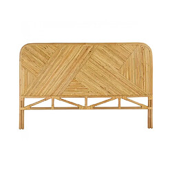 Pegane Tête de lit en rotin naturel avec motifs géométriques - Longueur 160 x Profondeur 3,5 x Hauteur 103 cm