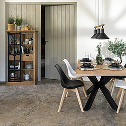 Pegane Vitrine 2 tiroirs Longueur 80 x Profondeur 40 x Hauteur 150 cm