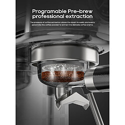Machine à Café Hibrew H10B Température réglable avec mousseur à lait 20Bars Acier Inoxydable pas cher