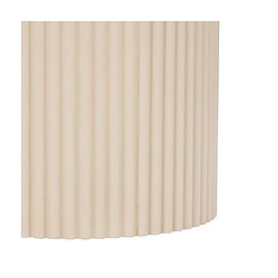 Acheter Pegane Lot de 2 tables d’appoint rondes avec des pieds cannelés, coloris beige - Diamètre 40 x Profondeur 38 cm