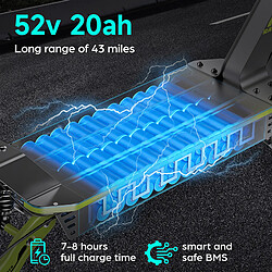 Trottinette électrique Gokeep F5 Moteur 1000W 52V 20AH 50Km/h Charge Maximale 120Kg pas cher