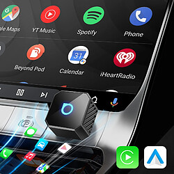 Avizar Adaptateur Mini Ottocast USB / USB-C pour CarPlay et Android Auto Sans fil Noir pas cher