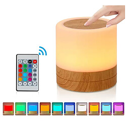 Lampe Veilleuse LED Portable Enfant, 7,2x7,2 cm, Rechargeable, Tactile + Télécommande