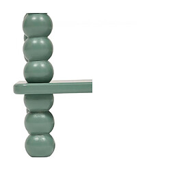 Acheter Pegane Table d'appoint table café avec 1 étagère et des pieds boules, coloris Vert Olive - Longueur 40 x Profondeur 40 x Hauteur 45 cm