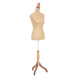 Pegane Mannequin décoratif sur pieds avec support et tête en pin, coloris doré