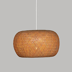 Avis Pegane Suspension ovale bambou - Naturel