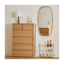 Pegane Table à manger pliante multifonctions avec roulettes et étagères de rangement, coloris chêne/blanc - Longueur 120,5 x Profondeur 80 x Hauteur 75 cm