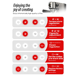 Avis Machine à Café Hibrew H10B Température réglable avec mousseur à lait 20Bars Acier Inoxydable