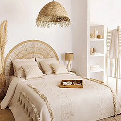 Pegane Paravent pliable avec 3 panneaux en bois et corde en coton - Longueur 119 x Profondeur 4 x Hauteur 169,5 cm