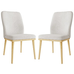 Smartue Lot de 2 Chaises de Salle à Manger à Dossier Haut, Structure en Bois, Style Vintage Élégant, Gris