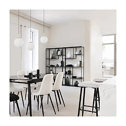 Acheter Pegane Étagère de rangement style industriel 6 niveaux en métal noir - Longueur 90 x Profondeur 35 x Hauteur 180 cm