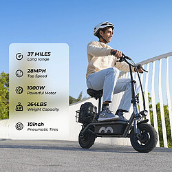 Acheter Trottinette électrique iScooter F3 10" Moteur 1000W 48V 13AH Avec cadre arrière Noir