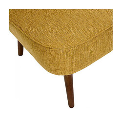 Pegane Fauteuil de salon crapaud scandinave avec pieds en bois, coloris ocre - Longueur 57 x Profondeur 69 x Hauteur 72,5 cm