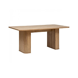 Pegane Table à manger rectangulaire en placage effet bois - Longueur 180 x Profondeur 90 x Hauteur 75 cm