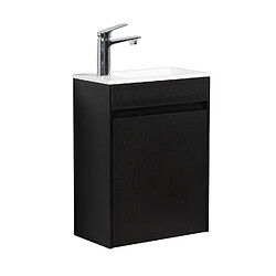 BADPLAATS Meuble Lave-mains Sinta 40 x 22 cm Noir - Armoire de rangement Meuble lavabo evier Meubles