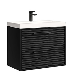 Badplaats Meuble de salle de bain Etna 01 60 cm – Noir Mat – 2 tiroirs soft-close