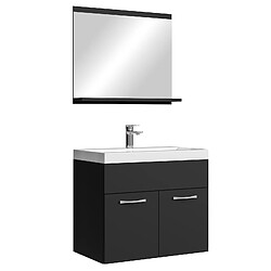 Badplaats Meuble de Salle de Bain Montreal Set 02 60 cm – Noir Matt