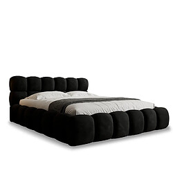 INTENSE DECO Lit coffre Tomaso 140x190cm velours Noir