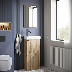 Badplaats Meuble Lave-mains Orion 40 x 22 cm - Chêne clair - Meuble lavabo avec vasque pas cher