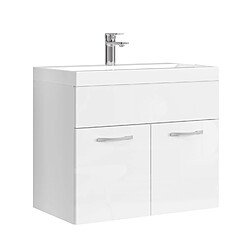 Badplaats Meuble de salle de bain Montreal 01 60 cm - Blanc Brillant – Lavabo