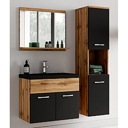 Acheter Badplaats Meuble de Salle de Bain Montreal Set 02 60 cm – Chêne / Noir Matt