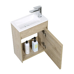 Badplaats Meuble lave-mains Sinta 40 x 22 cm - Chêne Châtaignier - Meuble de Lavabo
