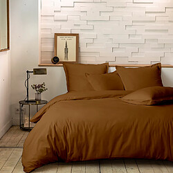 Home Collection Parure housse de couette 100%percale de coton 80 fils/cm2-uni