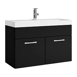 Badplaats Meuble de salle de bain Paso 01 80 cm - Noir mat - Armoire meuble