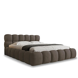 INTENSE DECO Lit coffre Tomaso 140x190cm velours Taupe