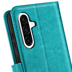 Acheter Mayaxess Étui Portefeuille pour Galaxy A37 avec Dragonne et Fonction Stand Turquoise