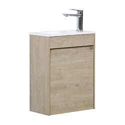 Badplaats Meuble lave-mains Sinta 40 x 22 cm - Chêne Châtaignier - Meuble de Lavabo