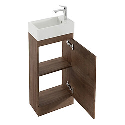 Badplaats Meuble sous-lavabo Peru 40 x 22 cm - Chêne brun - Armoire de rangement