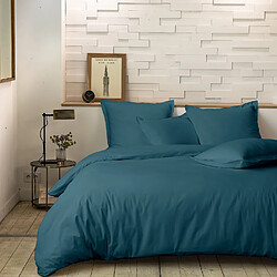 Home Collection Parure housse de couette 100%percale de coton 80 fils/cm2-uni
